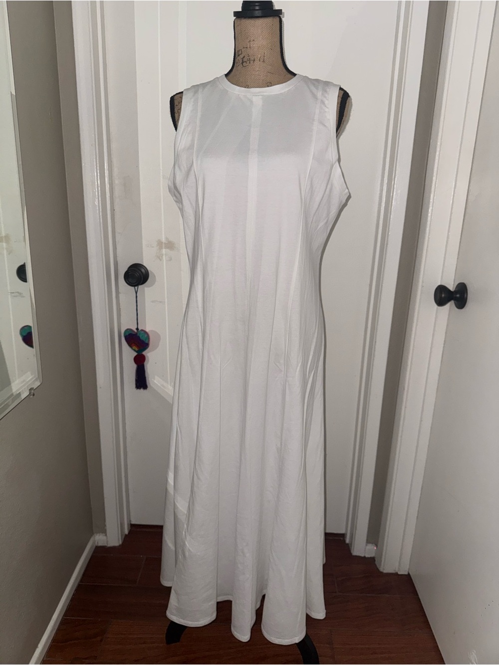 Loft Classic White Sleeveless Maxi Dress
